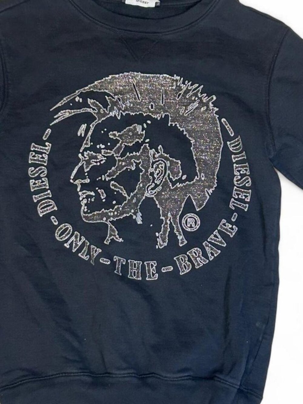 Diesel sweatshirt with cool Mohawk print sparkly